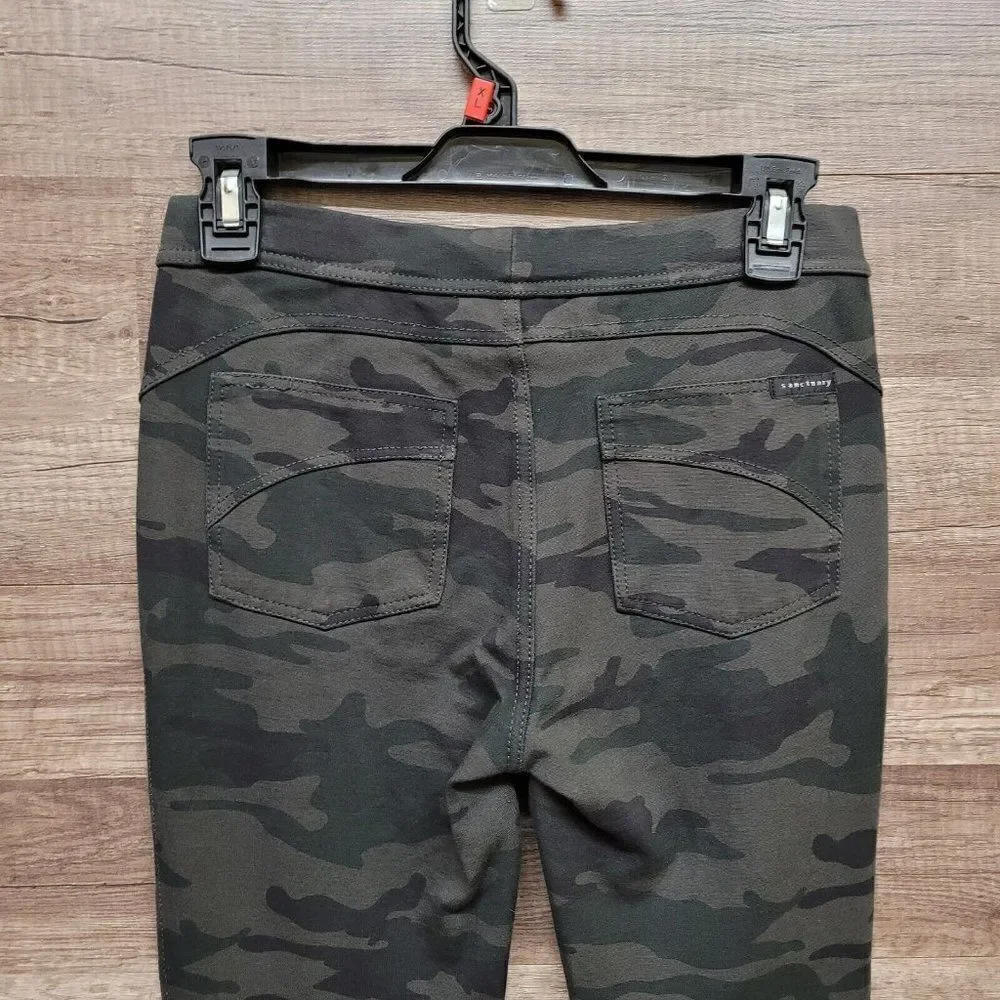 Revolve Sanctuary Original Grease Leggings Green Mink‎ Camo Camouflage Womens S